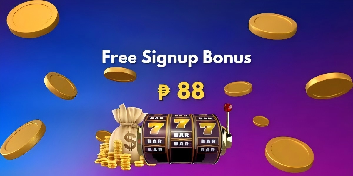 Welcome banner with gold coins, slot reels and the pagcor license lobby entrance